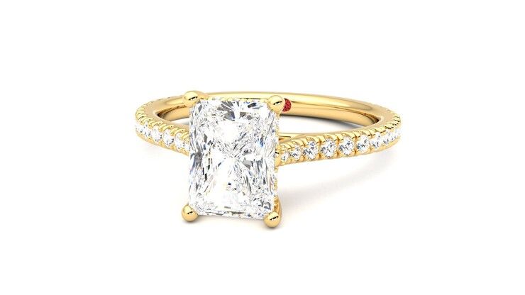 Taylor & Hart Hope Radiant Engagement Ring 360 degree image 27
