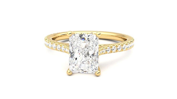 Taylor & Hart Hope Radiant Engagement Ring 360 degree image 28