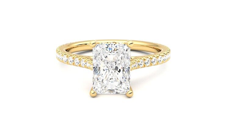 Taylor & Hart Hope Radiant Engagement Ring 360 degree image 29
