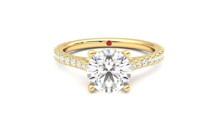 Taylor & Hart Hope Round Engagement Ring 360 degree image 0