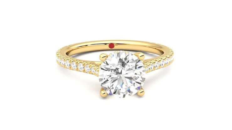 Taylor & Hart Hope Round Engagement Ring 360 degree image 2