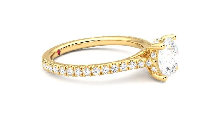 Taylor & Hart Hope Round Engagement Ring 360 degree image 8