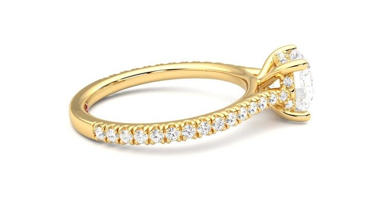 Taylor & Hart Hope Round Engagement Ring 360 degree image 10