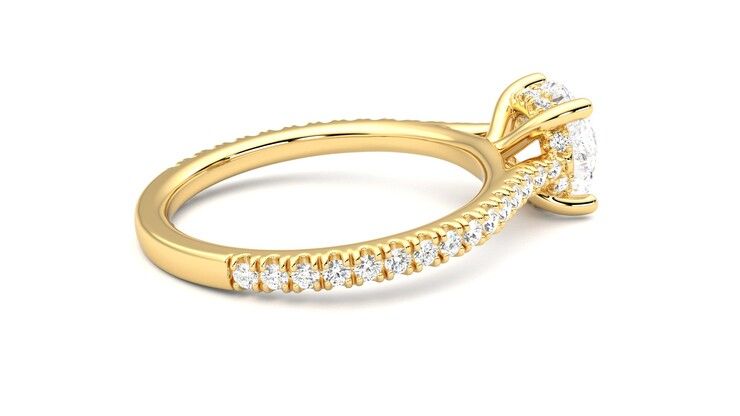 Taylor & Hart Hope Round Engagement Ring 360 degree image 11