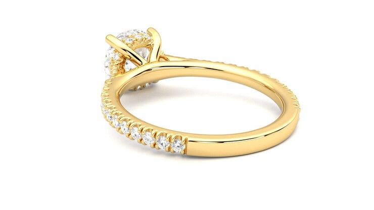Taylor & Hart Hope Round Engagement Ring 360 degree image 17