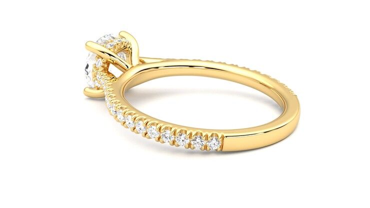 Taylor & Hart Hope Round Engagement Ring 360 degree image 18