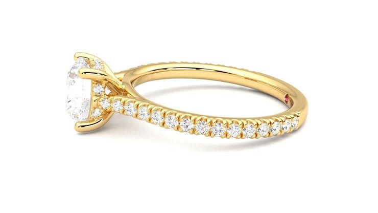 Taylor & Hart Hope Round Engagement Ring 360 degree image 21