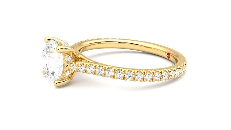 Taylor & Hart Hope Round Engagement Ring 360 degree image 22