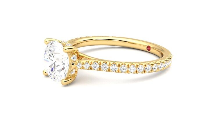 Taylor & Hart Hope Round Engagement Ring 360 degree image 23