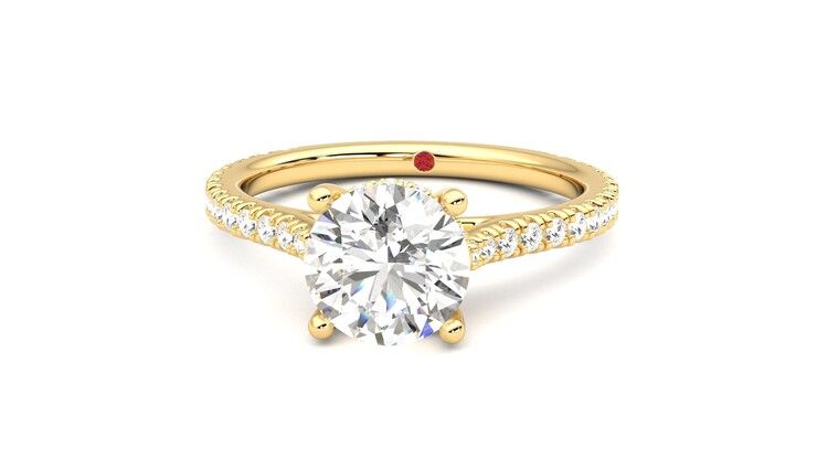 Taylor & Hart Hope Round Engagement Ring 360 degree image 28