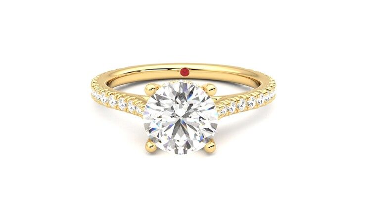 Taylor & Hart Hope Round Engagement Ring 360 degree image 29