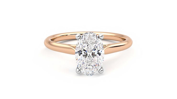 Taylor & Hart Hope Oval Engagement Ring 360 degree image 0