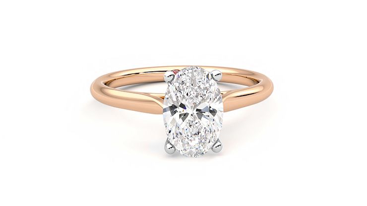 Taylor & Hart Hope Oval Engagement Ring 360 degree image 1