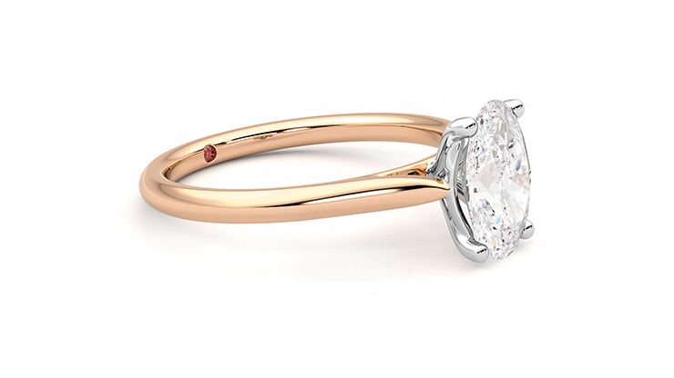Taylor & Hart Hope Oval Engagement Ring 360 degree image 6