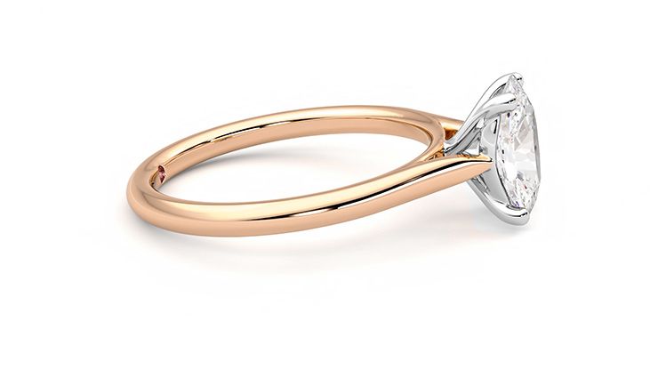 Taylor & Hart Hope Oval Engagement Ring 360 degree image 8