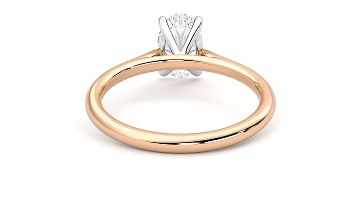Taylor & Hart Hope Oval Engagement Ring 360 degree image 14