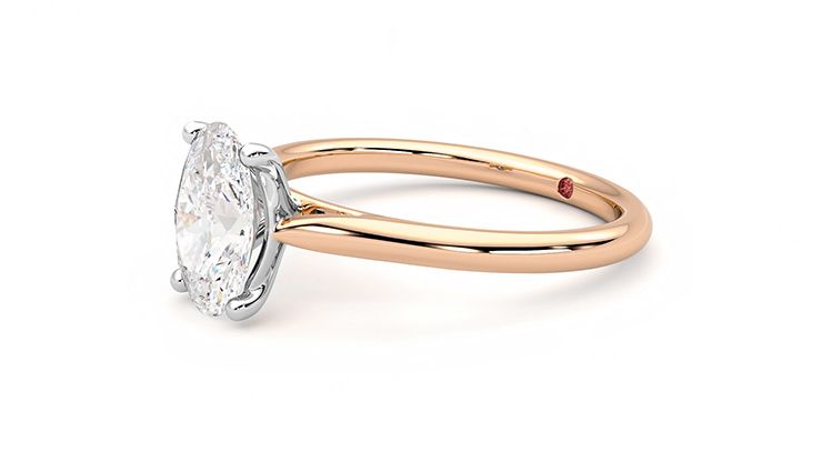 Taylor & Hart Hope Oval Engagement Ring 360 degree image 22