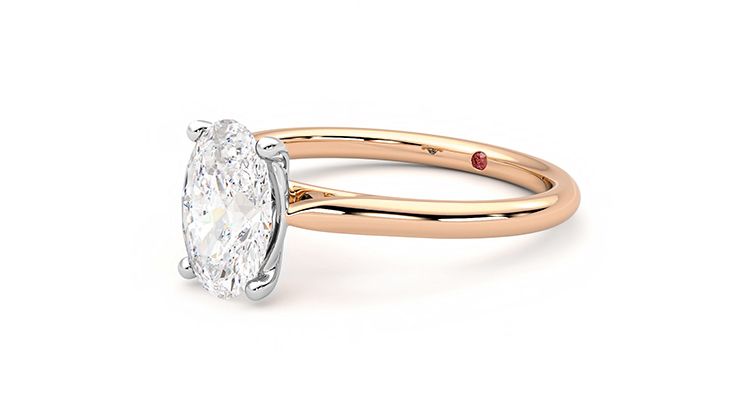 Taylor & Hart Hope Oval Engagement Ring 360 degree image 23