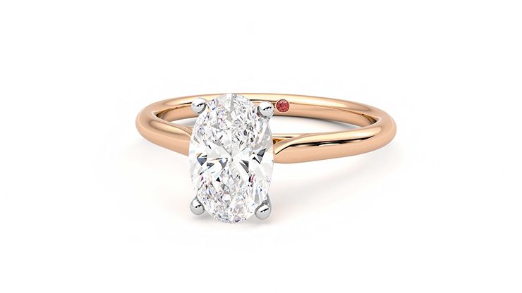 Taylor & Hart Hope Oval Engagement Ring 360 degree image 26
