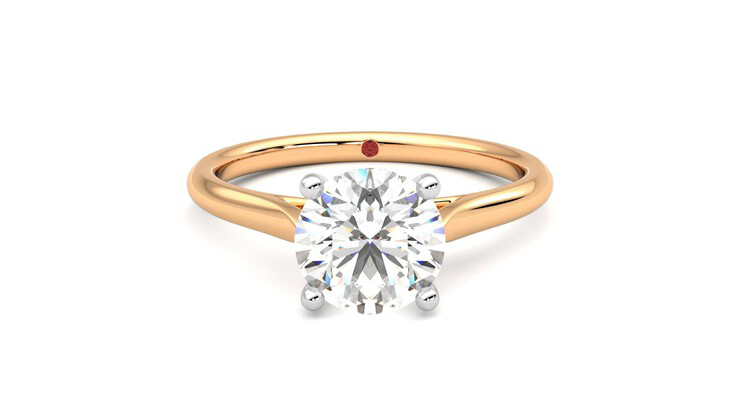 Taylor & Hart Hope Round Engagement Ring 360 degree image 0