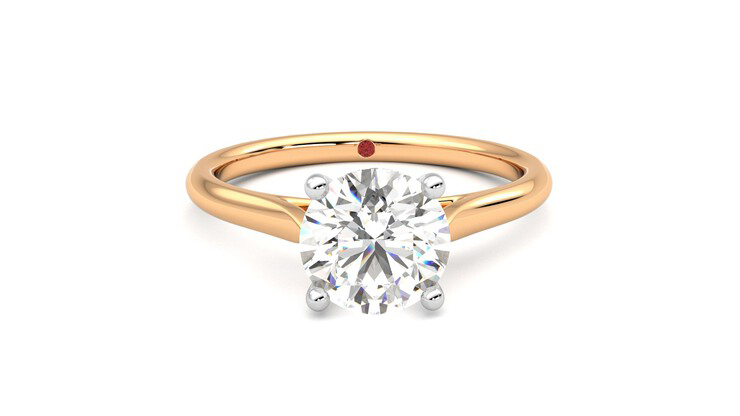 Taylor & Hart Hope Round Engagement Ring 360 degree image 1