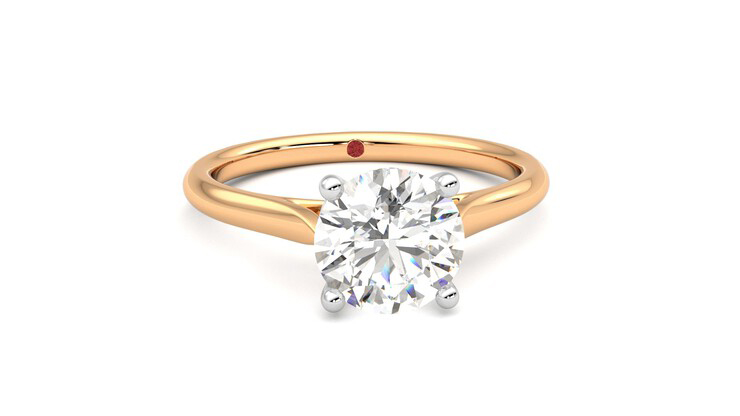 Taylor & Hart Hope Round Engagement Ring 360 degree image 2