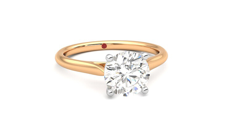Taylor & Hart Hope Round Engagement Ring 360 degree image 3
