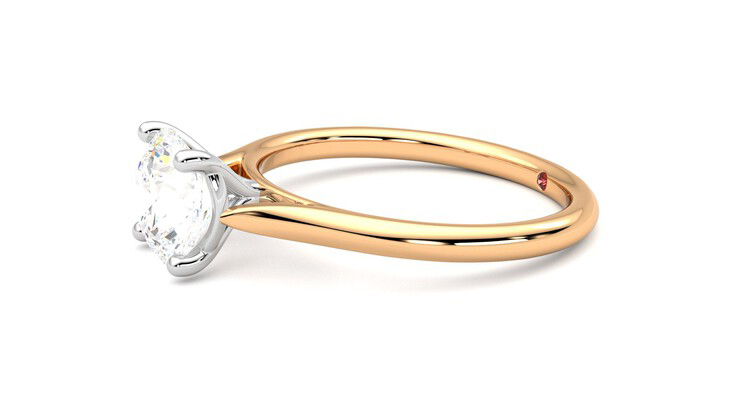 Taylor & Hart Hope Round Engagement Ring 360 degree image 22