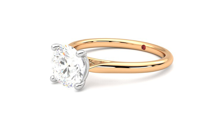 Taylor & Hart Hope Round Engagement Ring 360 degree image 24