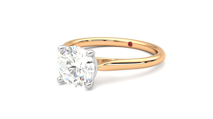 Taylor & Hart Hope Round Engagement Ring 360 degree image 25