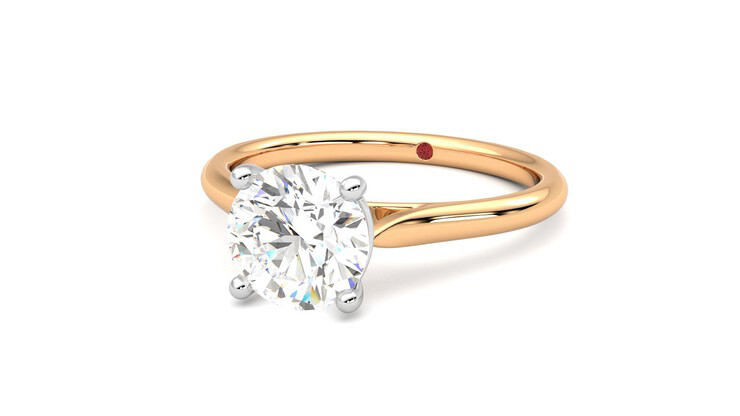 Taylor & Hart Hope Round Engagement Ring 360 degree image 26