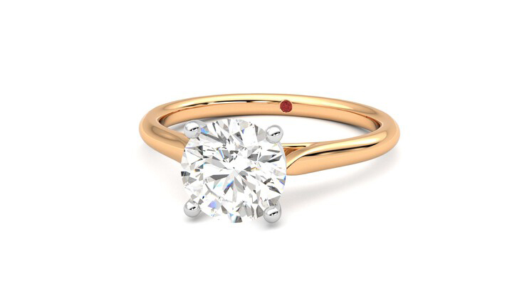 Taylor & Hart Hope Round Engagement Ring 360 degree image 27