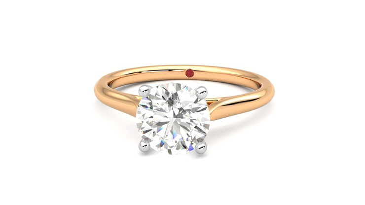 Taylor & Hart Hope Round Engagement Ring 360 degree image 28