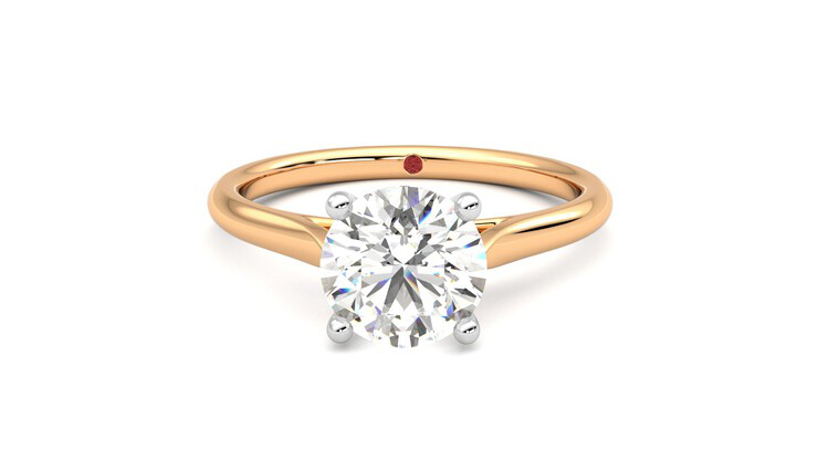 Taylor & Hart Hope Round Engagement Ring 360 degree image 29