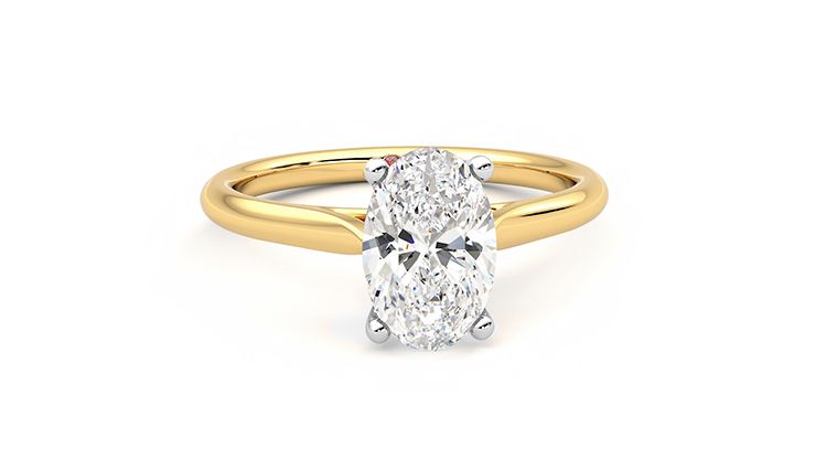 Taylor & Hart Hope Oval Engagement Ring 360 degree image 1