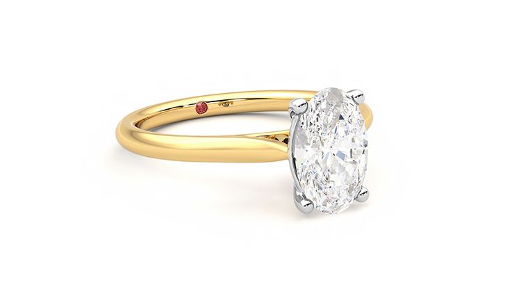 Taylor & Hart Hope Oval Engagement Ring 360 degree image 4