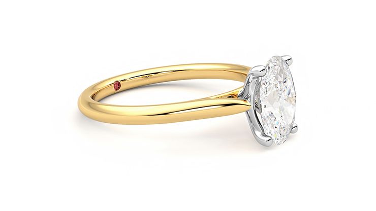 Taylor & Hart Hope Oval Engagement Ring 360 degree image 6