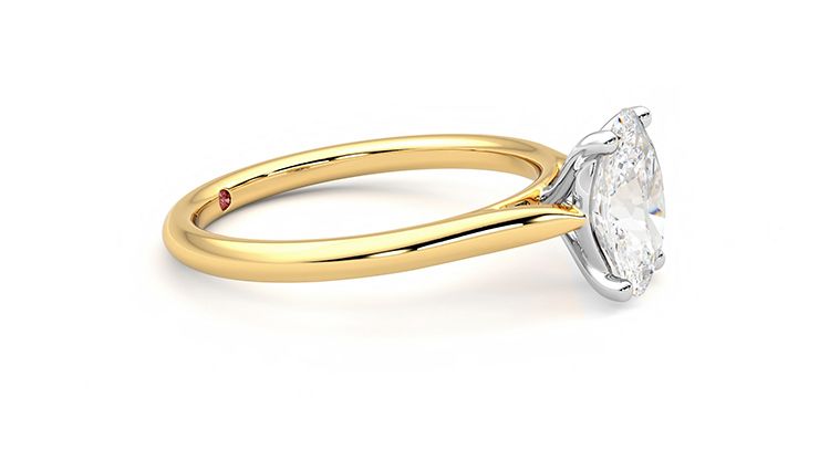 Taylor & Hart Hope Oval Engagement Ring 360 degree image 7