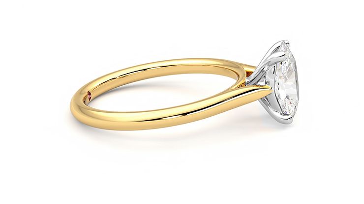 Taylor & Hart Hope Oval Engagement Ring 360 degree image 8