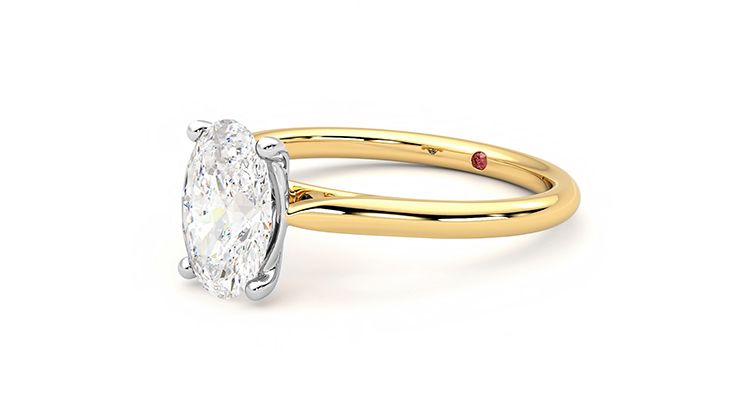 Taylor & Hart Hope Oval Engagement Ring 360 degree image 23