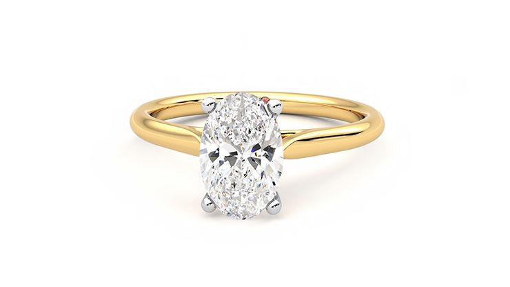 Taylor & Hart Hope Oval Engagement Ring 360 degree image 27
