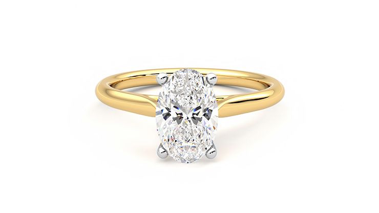 Taylor & Hart Hope Oval Engagement Ring 360 degree image 28