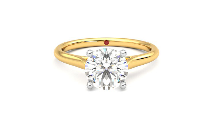 Taylor & Hart Hope Round Engagement Ring 360 degree image 0