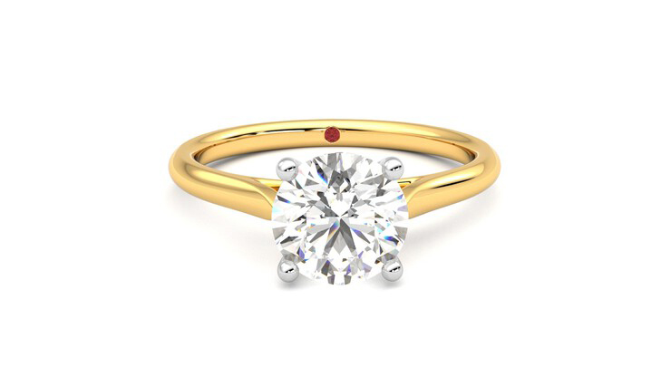 Taylor & Hart Hope Round Engagement Ring 360 degree image 1