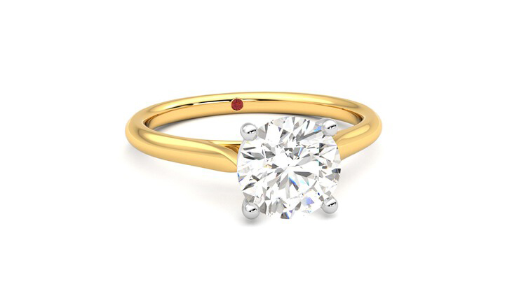Taylor & Hart Hope Round Engagement Ring 360 degree image 3