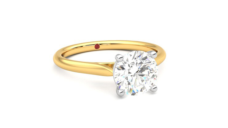 Taylor & Hart Hope Round Engagement Ring 360 degree image 4