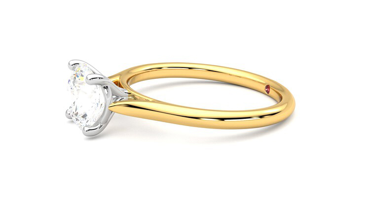 Taylor & Hart Hope Round Engagement Ring 360 degree image 22