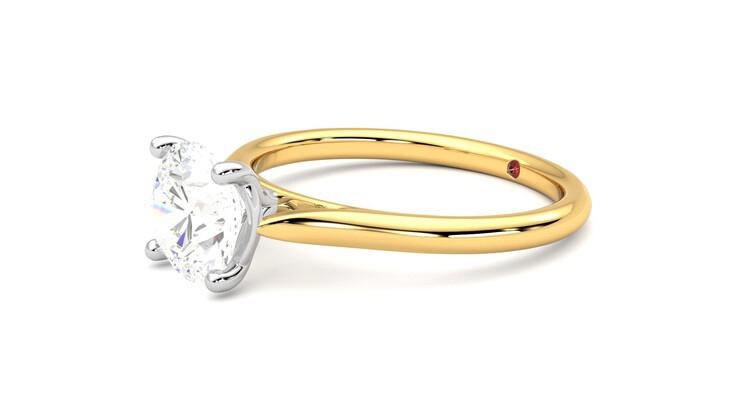 Taylor & Hart Hope Round Engagement Ring 360 degree image 23