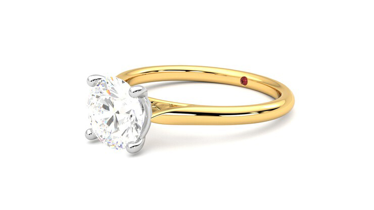 Taylor & Hart Hope Round Engagement Ring 360 degree image 24