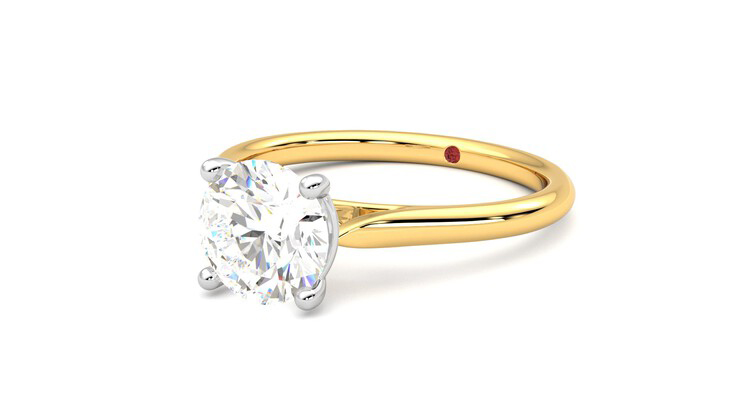 Taylor & Hart Hope Round Engagement Ring 360 degree image 25